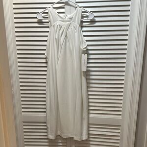 Calvin Klein Ivory Sleeveless Dress Zip Back Size 8